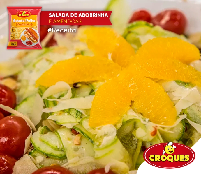 SALADA DE ABOBRINHA COM AMÊNDOAS